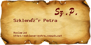 Szklenár Petra névjegykártya